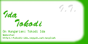 ida tokodi business card